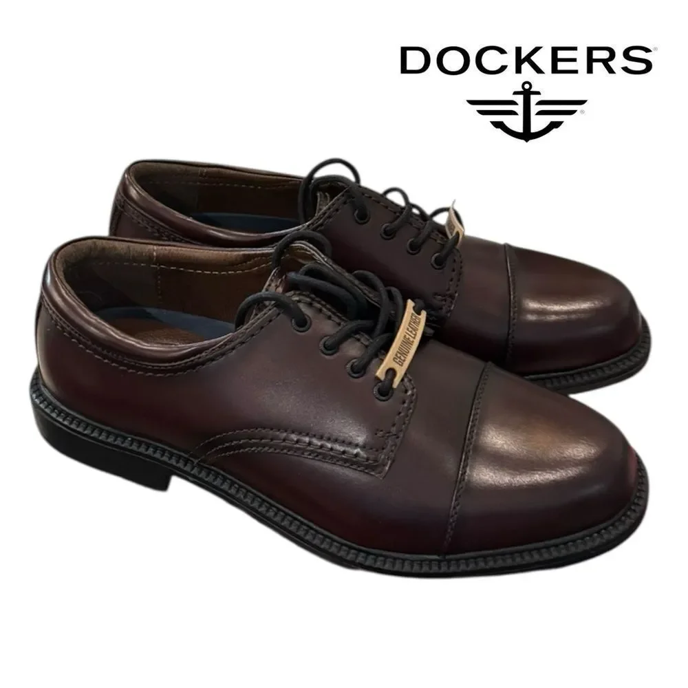 New Dockers Gordon Cordovan Men's Leather Oxford Shoes 8.5